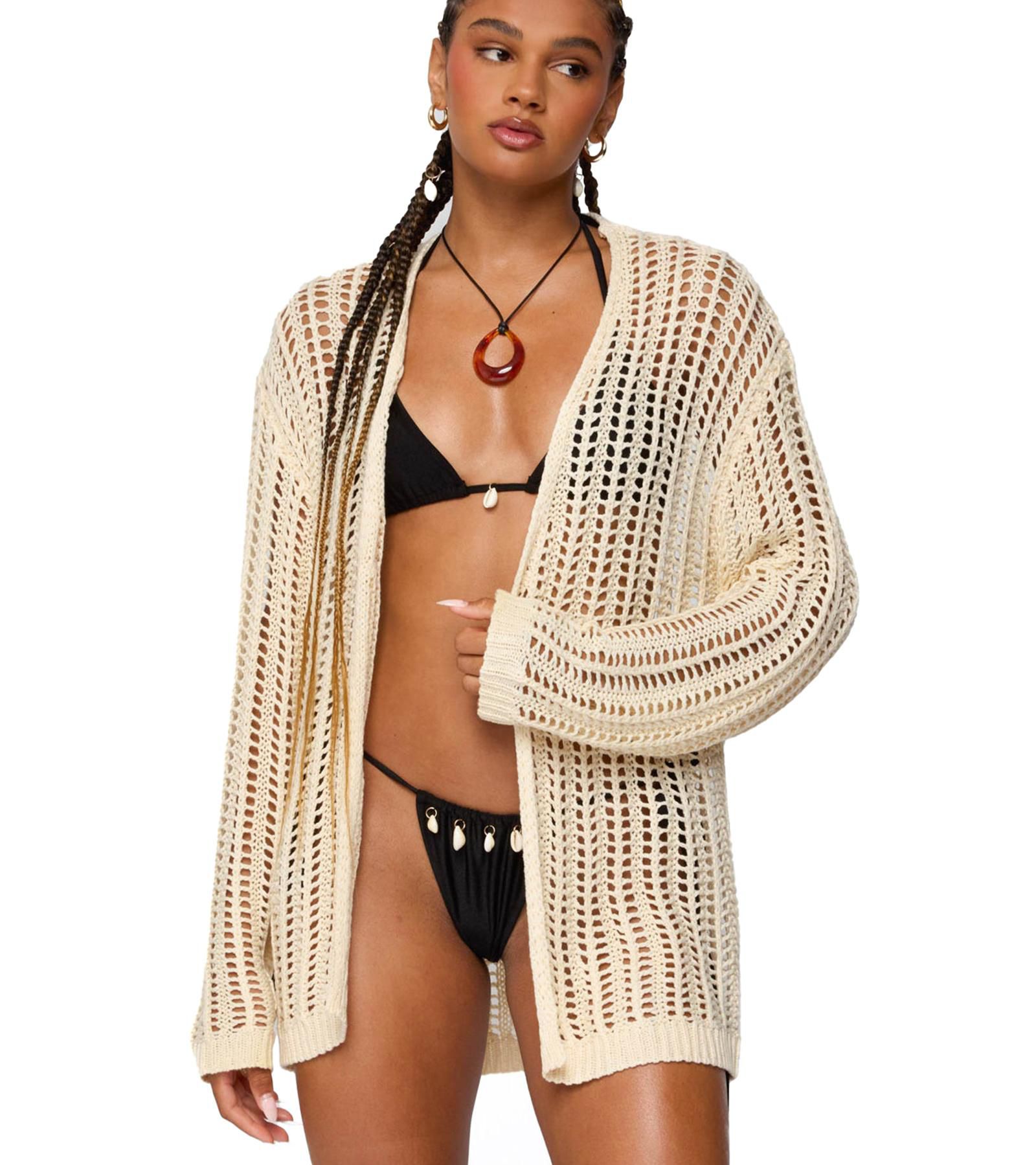Edikted Women's Darcee Oversized Crochet Cardigan