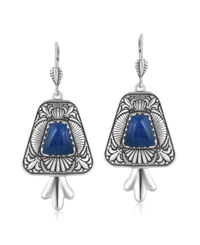 Sterling Sodalite серьги-трапеция