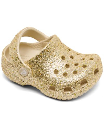 Детские Crocs Classic Clogs с блестками для девочек