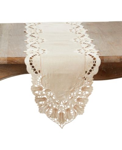 Saro Lifestyle Saro Lifestyle Sheer Beauty Вышитая дорожка для стола, 16" x 72"