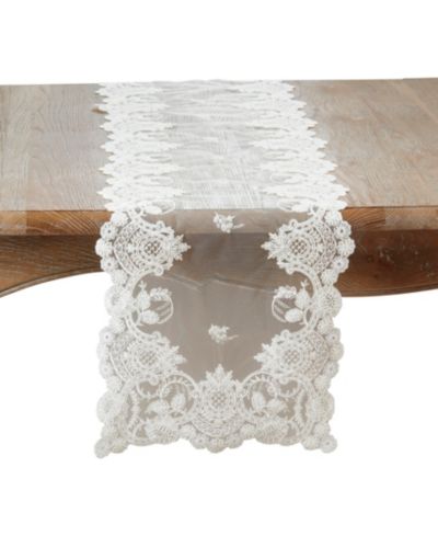 Дорожка на стол Saro Lifestyle Floral Net Lace 15" x 72"