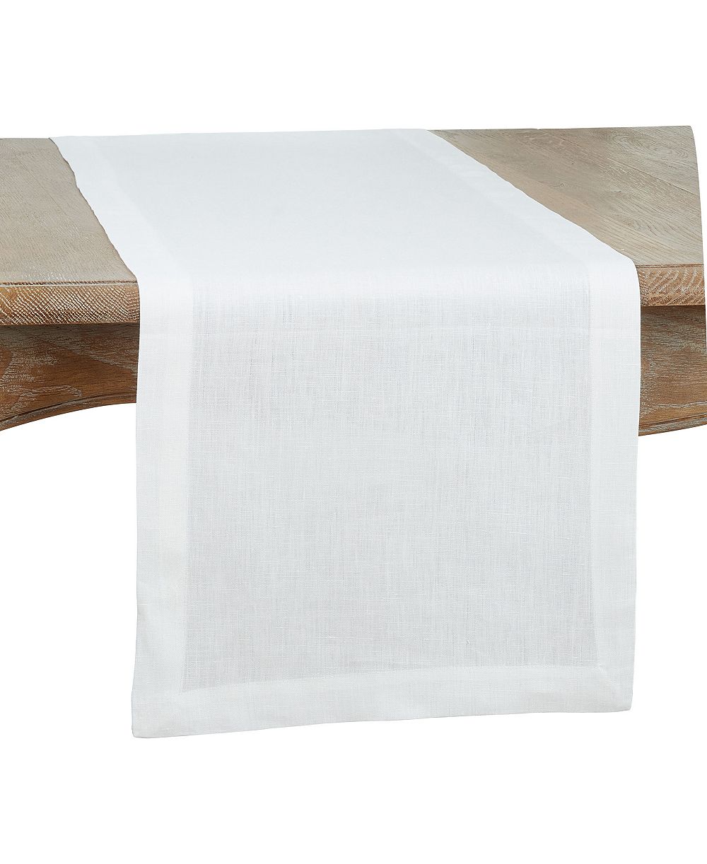 Saro Lifestyle Pure Linen Table Runner, 16" x 90"
