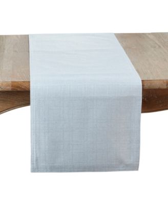 Saro Lifestyle Classic Stitched Plaid Table Runner, 16" x 90"
