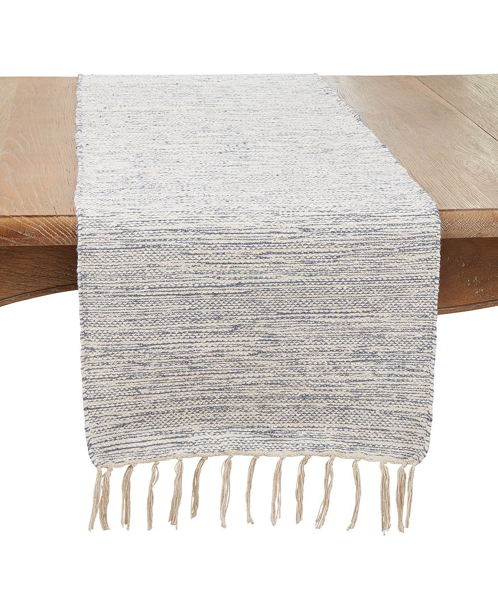 Saro Lifestyle Crafted Handloom Table Runner, 16" x 90"