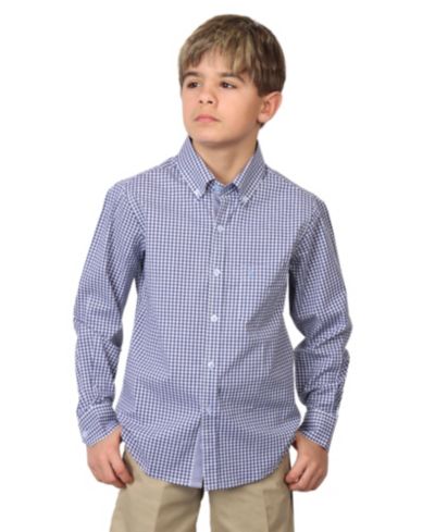 Tailorbyrd Детская рубашка Signature Gingham с длинным рукавом