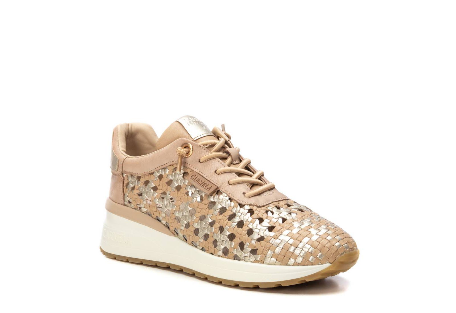 XTI Carmela Leather Women's Braided Sneakers