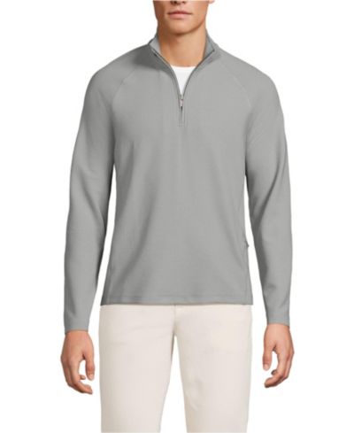 Lands' End Men's Long Sleeve Waffle Quarter Zip