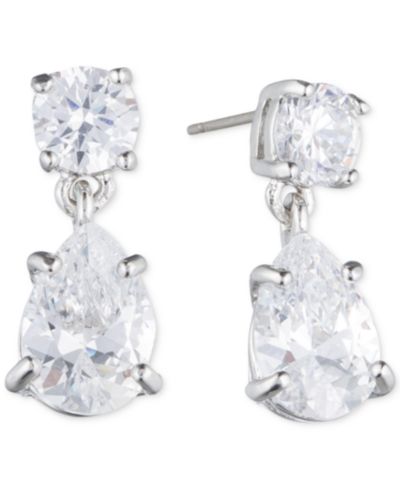 Givenchy серьги в форме груши с кристаллами серебристого цвета