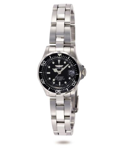 Invicta Women's 8939 Pro Diver Quartz 3 Hand Black Dial Watch