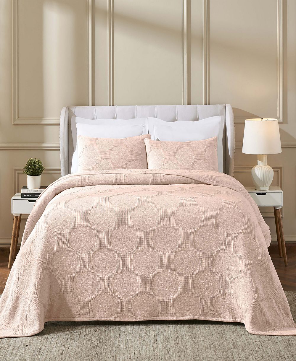 Комплект покрывал Superior Tanta Crinkle Woven 3-Pc., Queen