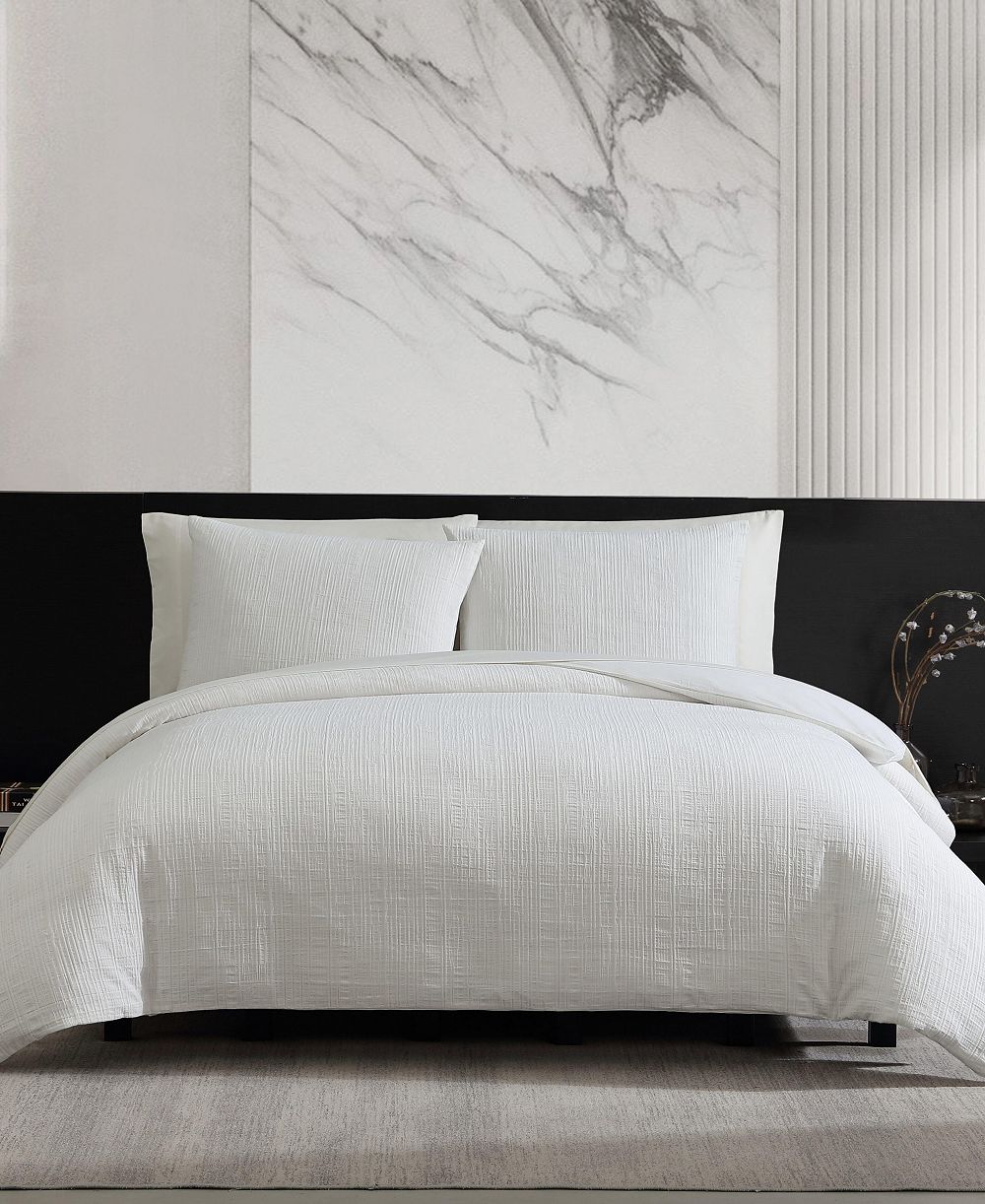 Vera Wang Bark Texture Cotton Jacquard 3-Pc. Comforter Set, King