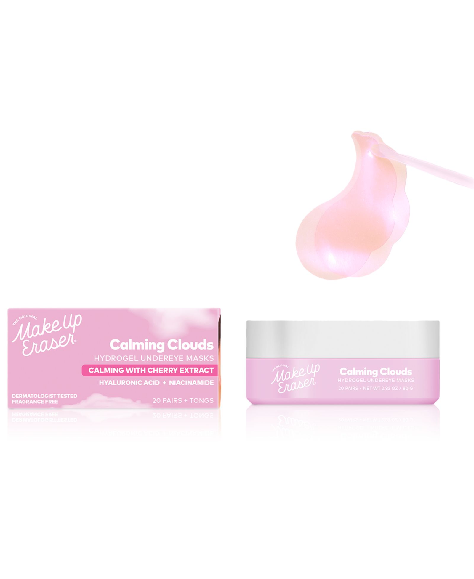 Гидрогелевые маски для кожи вокруг глаз MakeUp Eraser Calming Clouds, 20 пар