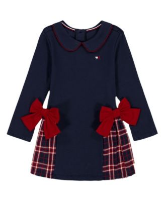 Tommy Hilfiger женское платье с воротником Питер Пэн и клетчатым узором для девочек 4-6X