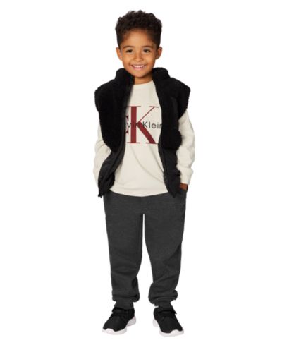 Calvin Klein Детский 3-Piece Set, Stand Collar Vest, T-Shirt and Joggers