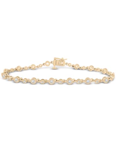Браслет Wrapped in Love Diamond Bezel Tennis в 14k золоте