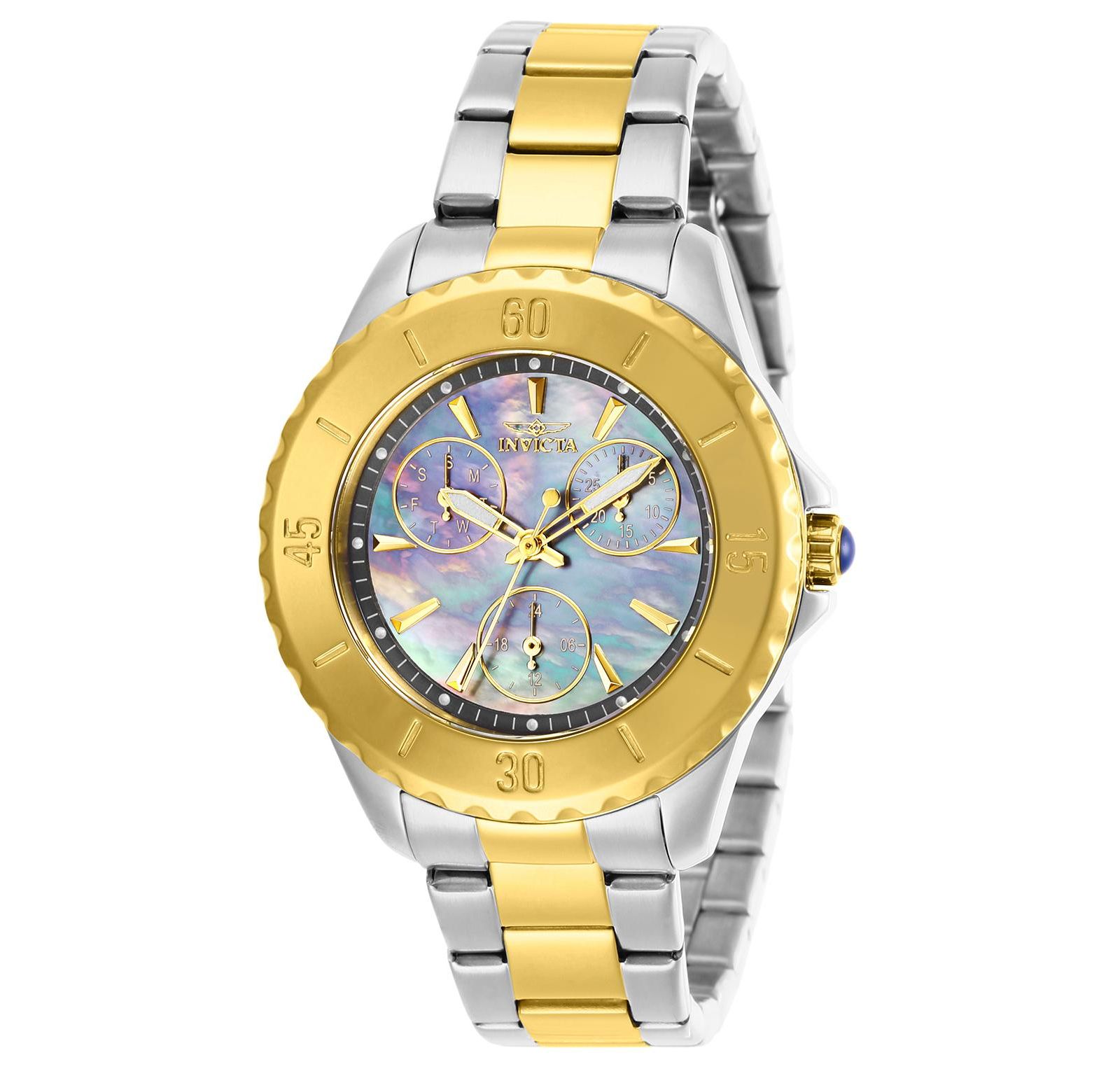 Invicta Women's 29112 Angel Quartz 3 Hand Gunmetal Dial Watch