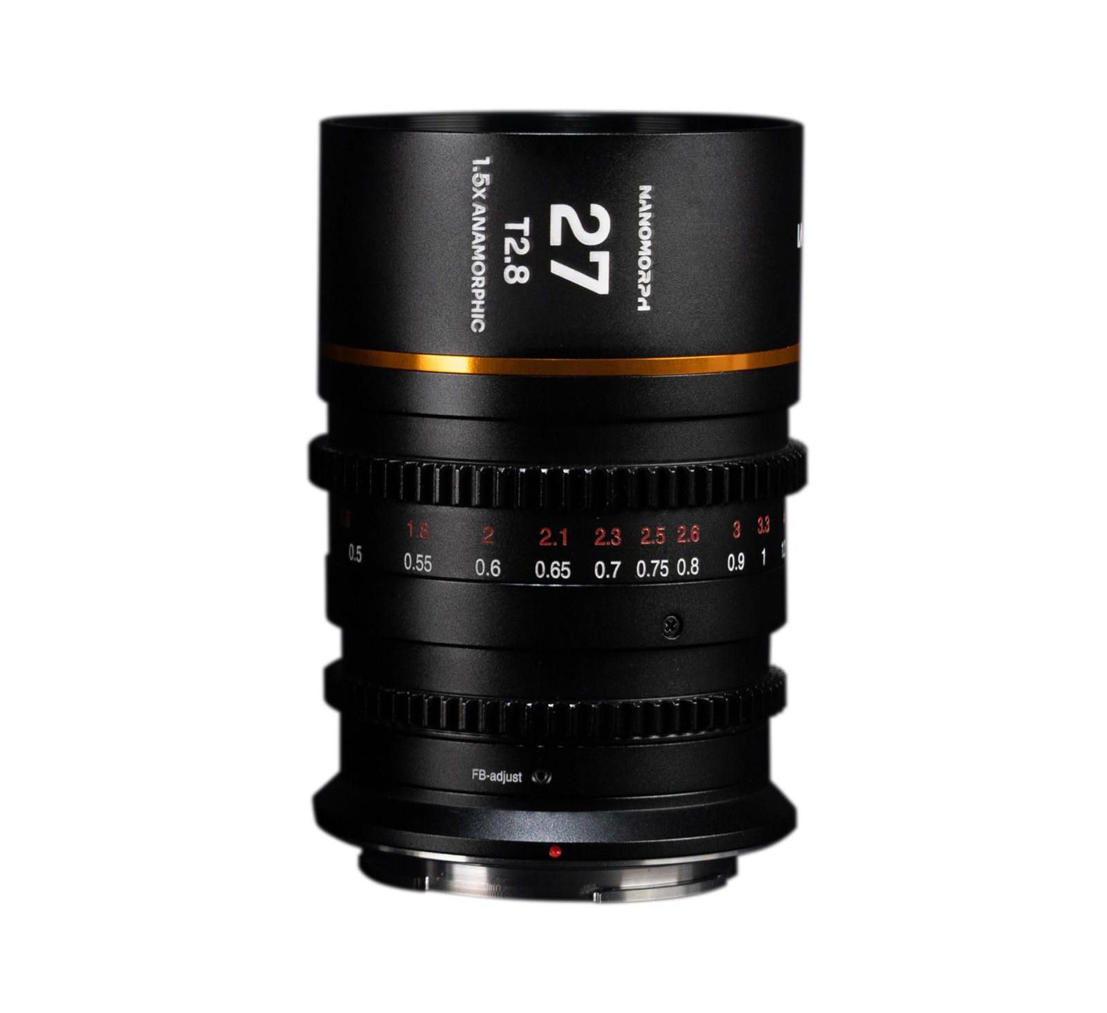 Venus Laowa Nanomorph 27mm T2.8 1.5x S35 Amber Flare Anamorphic Lens for Canon RF