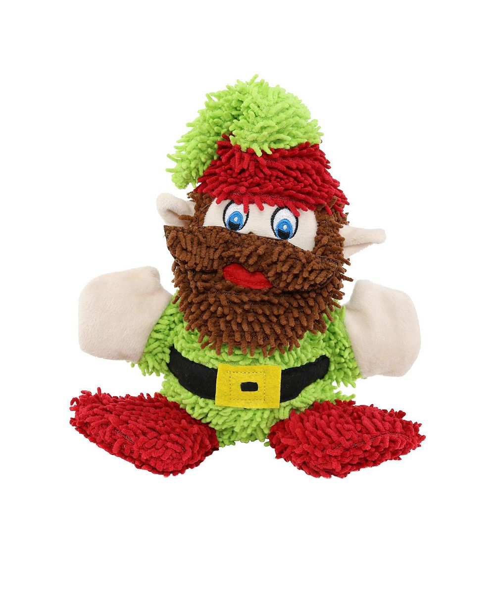 Mighty Microfiber Ball Med Elf, Durable Squeaky Christmas Dog Toy