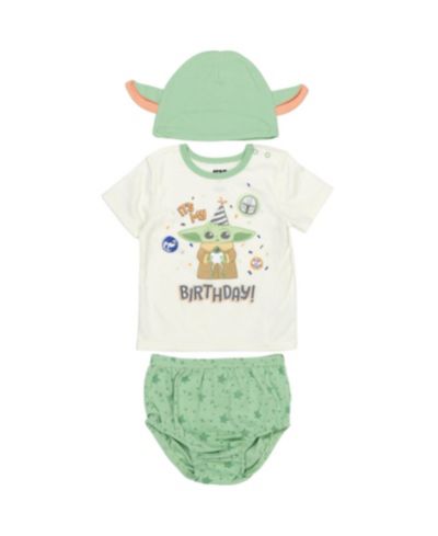 Комплект одежды The Mandalorian Baby Boys Yoda: футболка, шорты и шапка