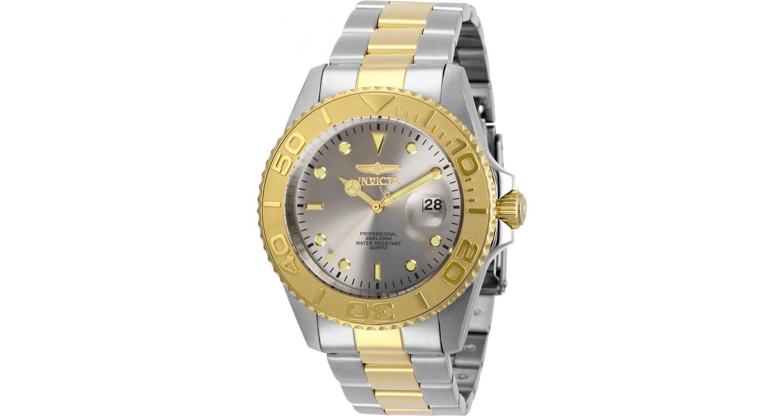 Invicta Men's 29950 Pro Diver Quartz 3 Hand Grey Dial Watch
