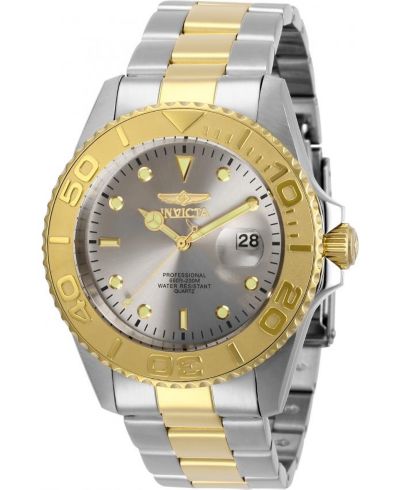 Invicta Men's 29950 Pro Diver Quartz 3 Hand Grey Dial Watch