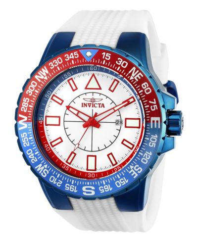 Invicta Men's 23997 Aviator  Quartz 3 Hand White Dial Watch
