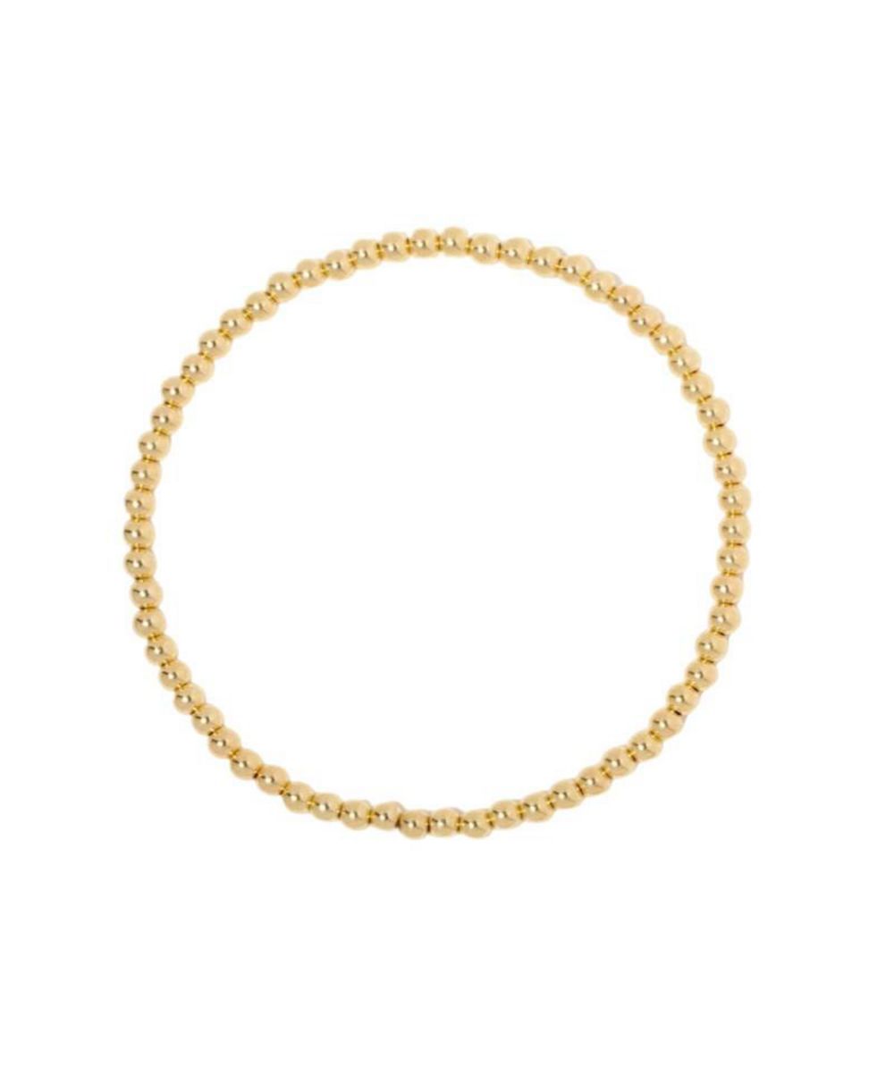 Gold Filled Classic Bead Bracelet - 3mm