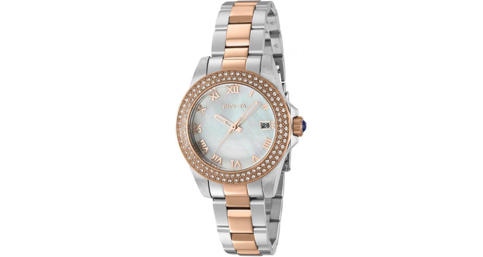 Женские часы Invicta 36076 Angel Quartz 3 Hand White Dial