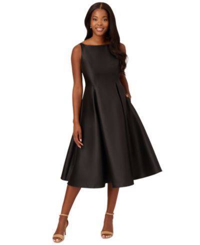 Женское платье Adrianna Papell Boat-Neck Fit & Flare Midi