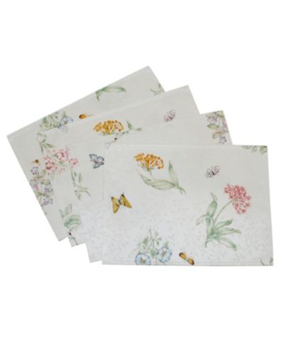 Lenox Подставки под тарелки Butterfly Meadow, набор из 4 шт, 13" x 18"