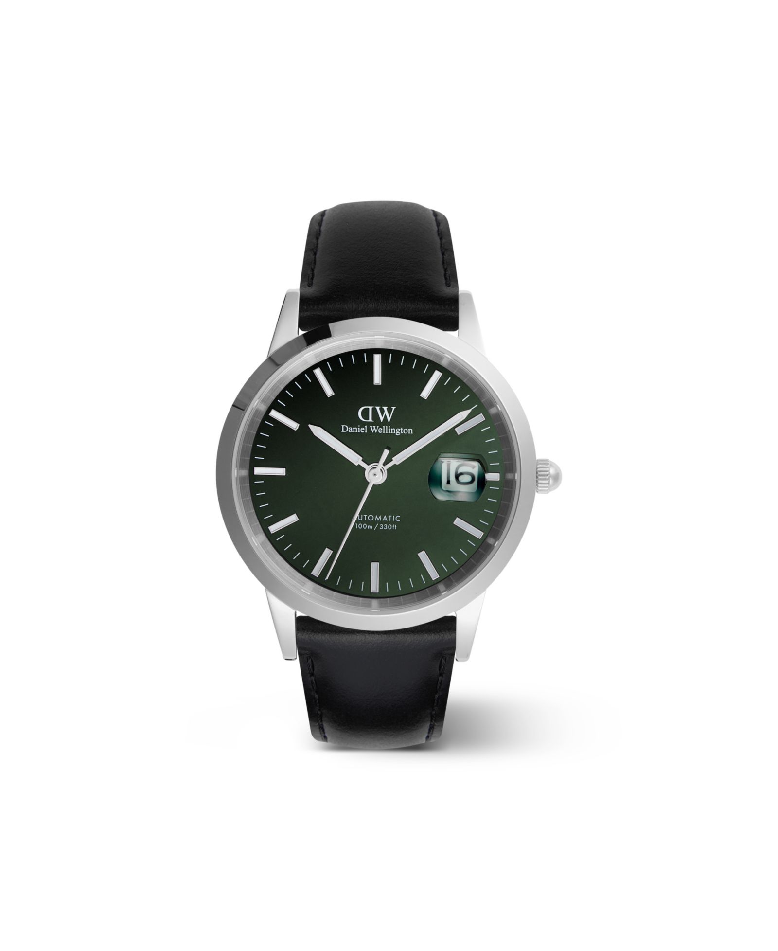Daniel Wellington Men's Automatic Black Leather Watch, 40mm