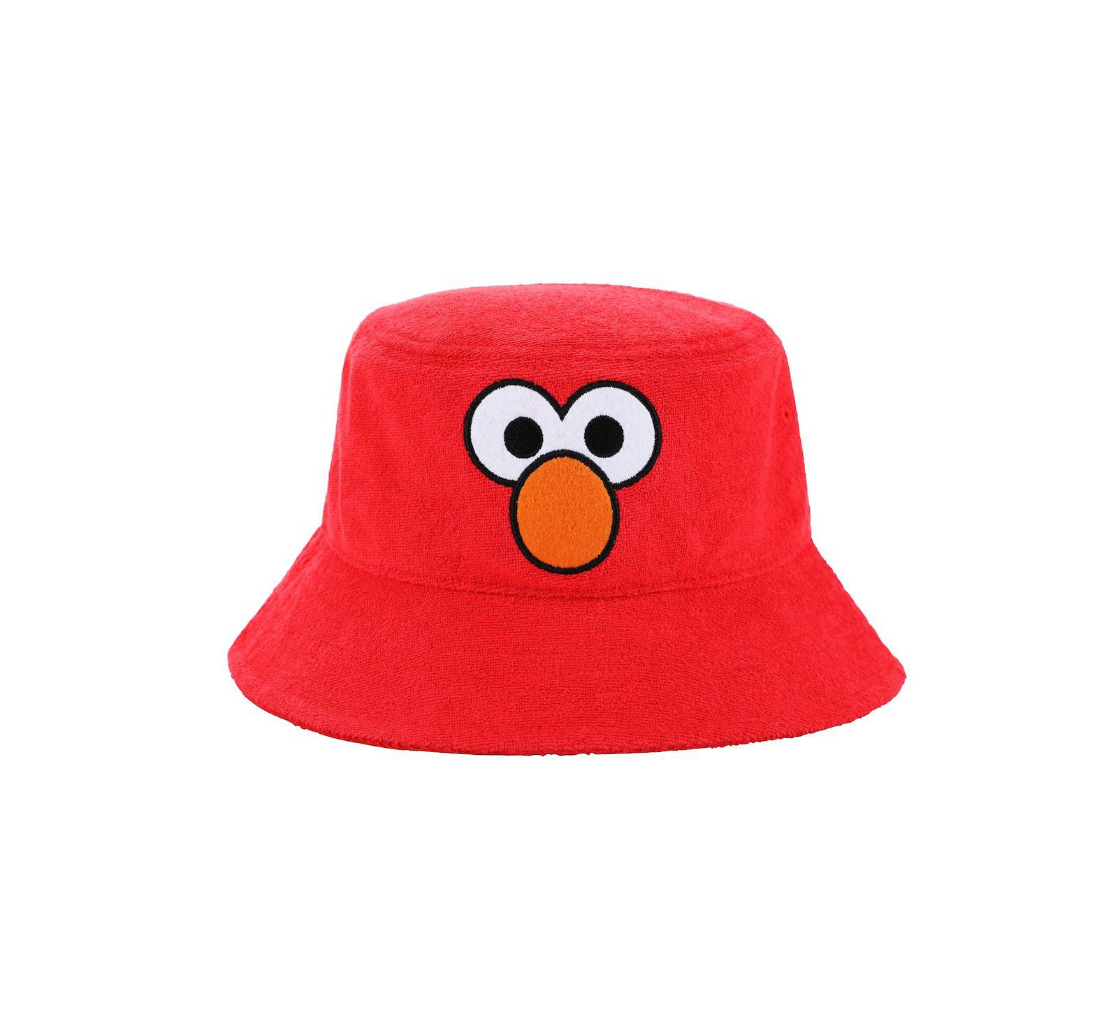 Sesame Street Men's Elmo Face Red Bucket Hat