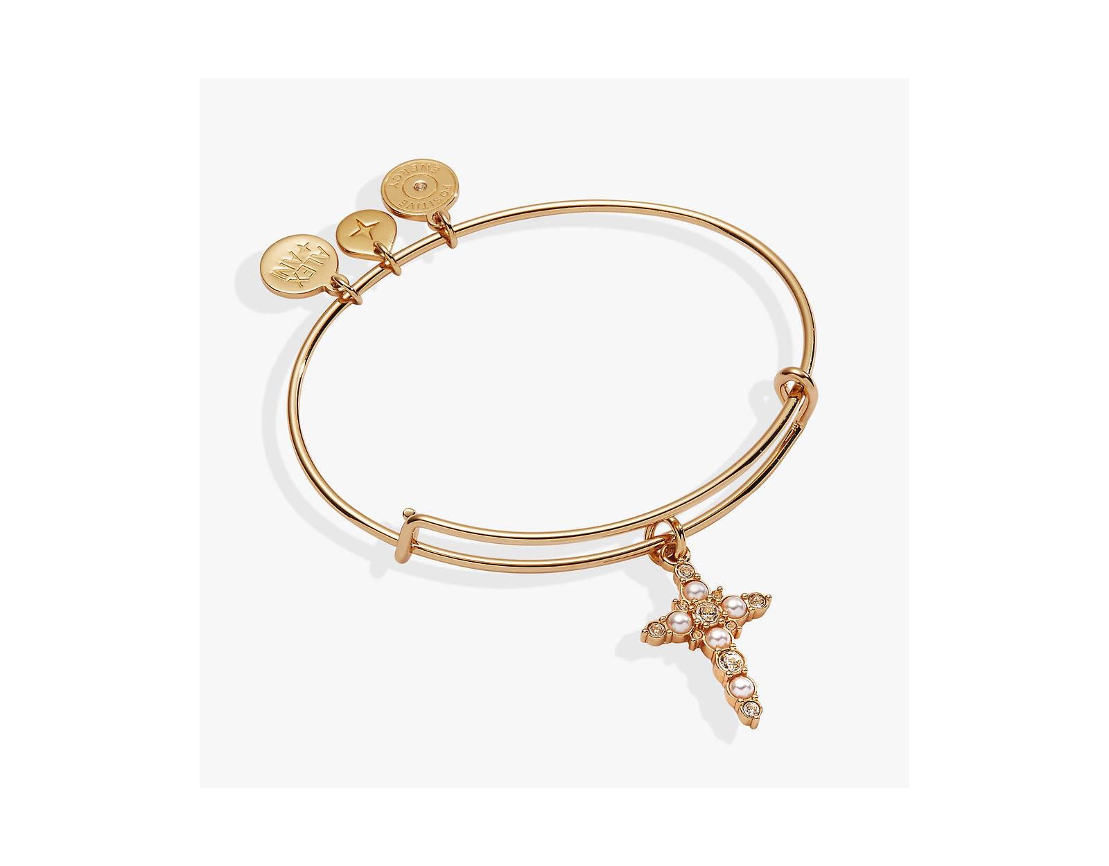 Браслет-бэнгл Pearl Basics Accents Cross