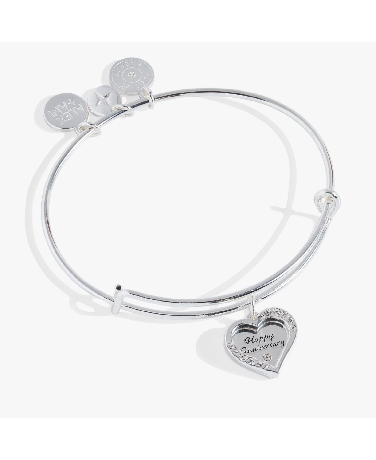 Duo Heart Anniversary Bangle Bracelet