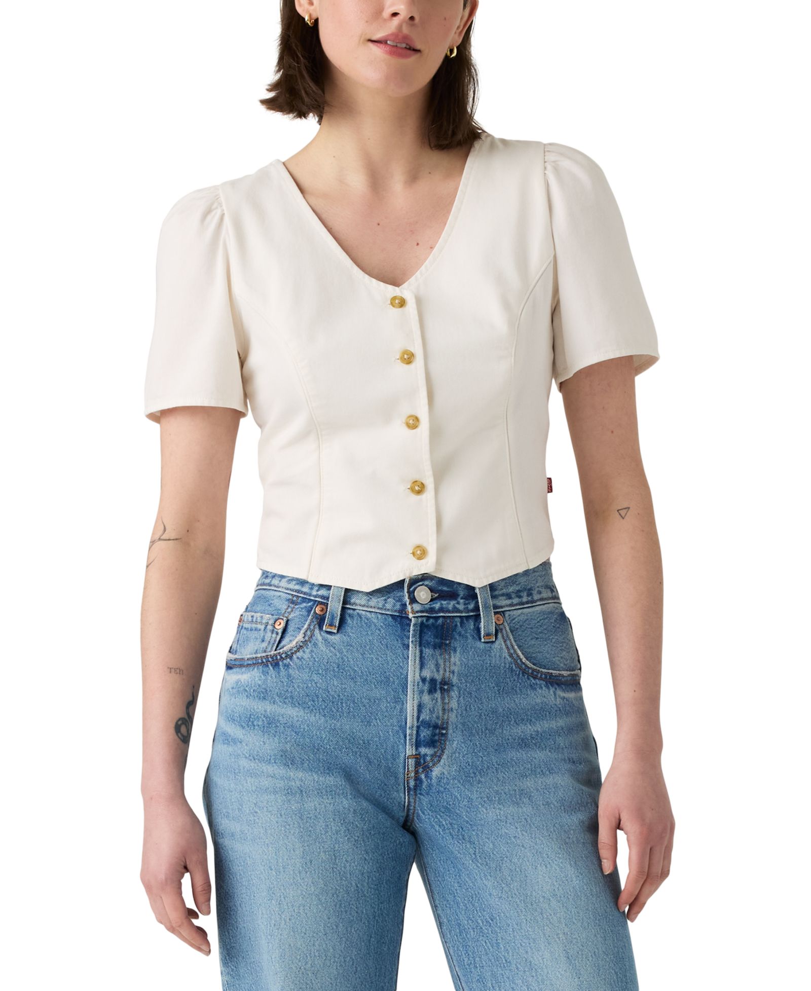 Levi's Женская джинсовая блузка Moxie Cotton Short-Sleeve