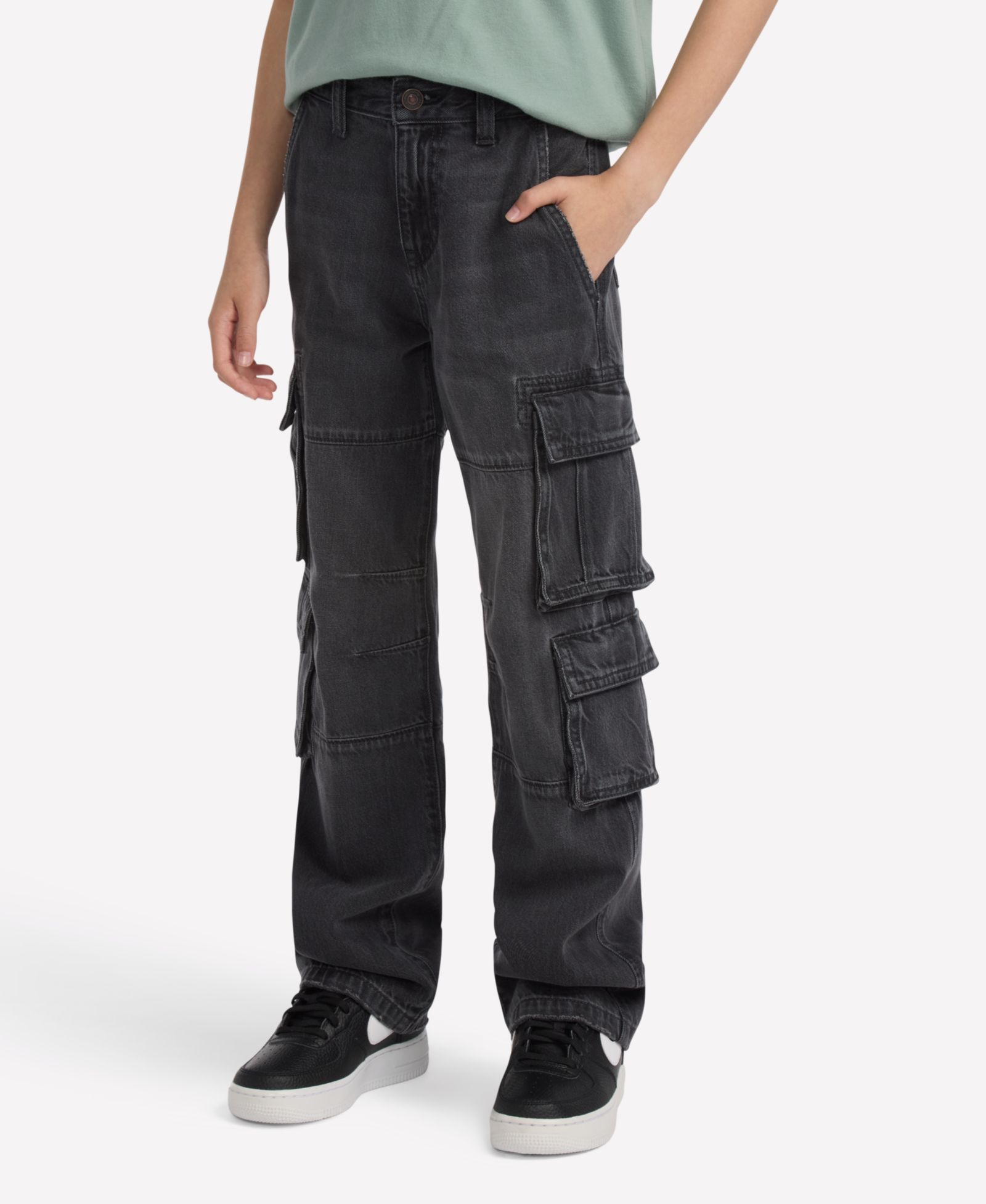 abercrombie kids Детские широкие джинсовые брюки карго