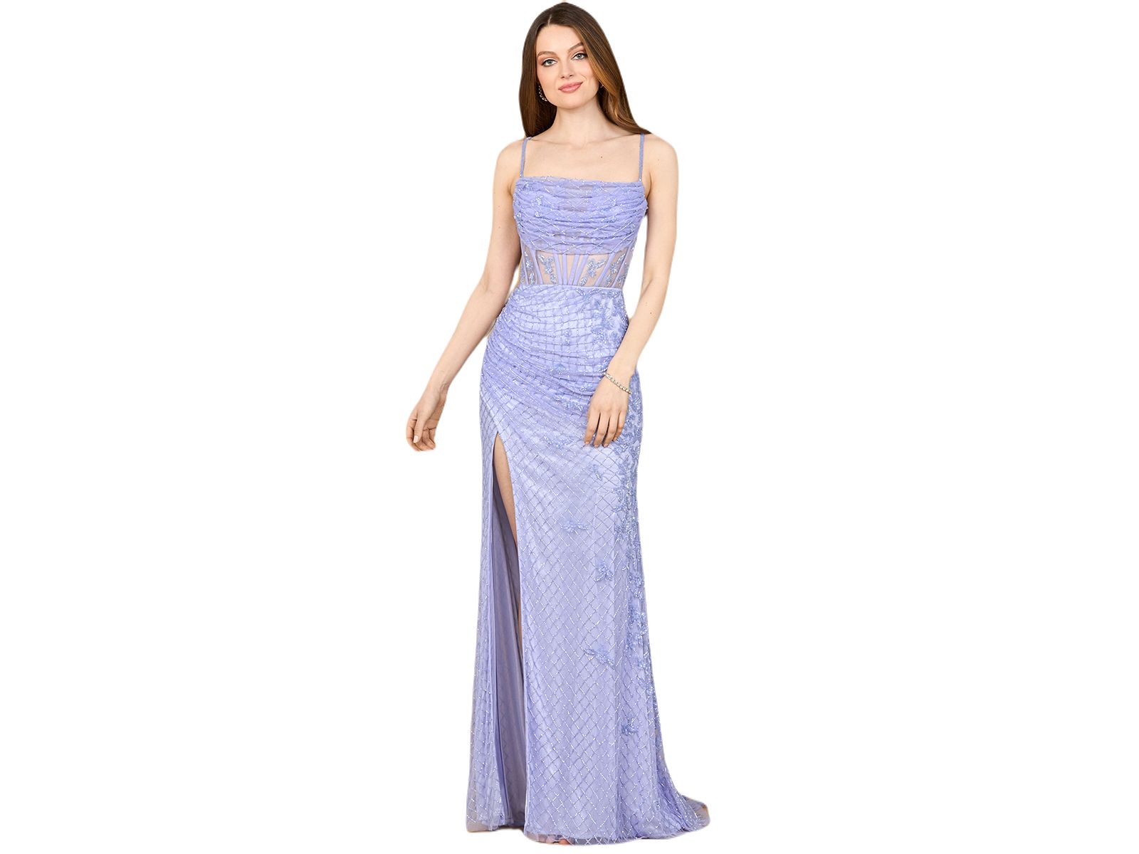 Платье-корсете Lara Women's 9923 Beaded с разрезом