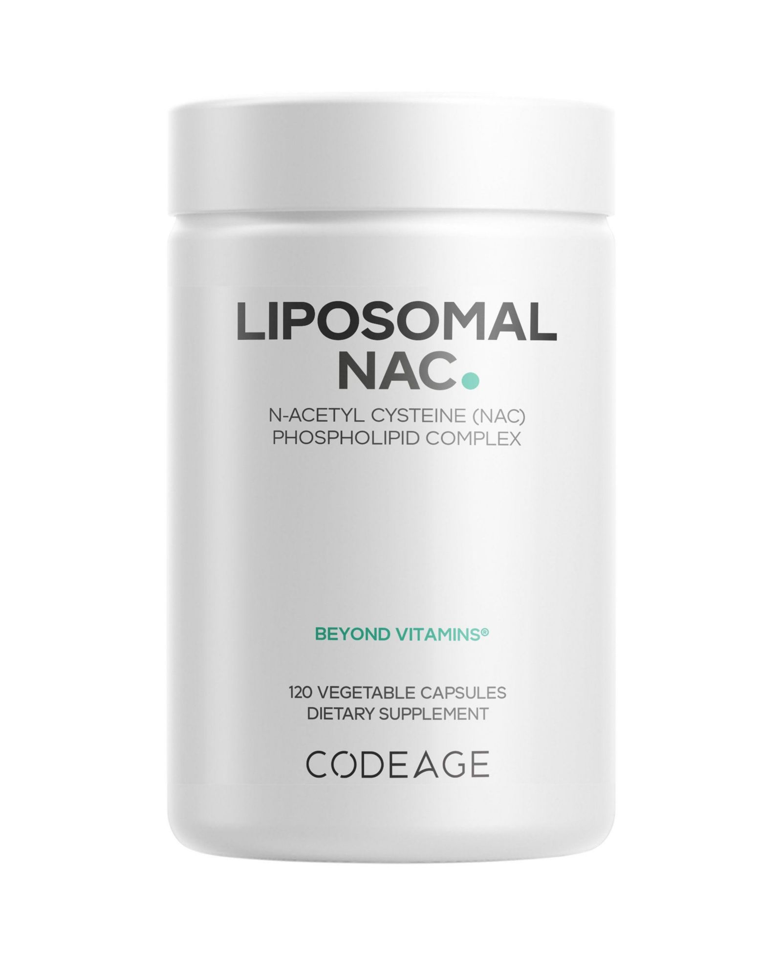 Пищевая добавка Codeage Liposomal NAC - N-Acetyl L-Cysteine - на 2 месяца - 120 капсул