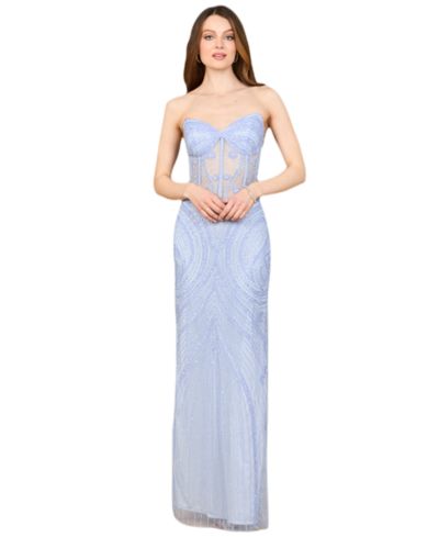 Платье Lara Women's 9927 Beaded Corset с разрезом