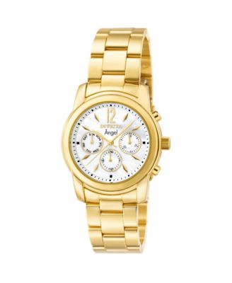 Invicta Women's 0465 Angel Quartz Chronograph White Dial Watch