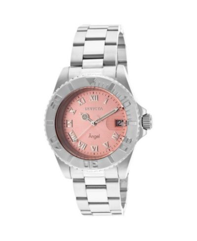 Invicta Women's 14360 Angel Quartz 3 Hand Pink Dial Watch