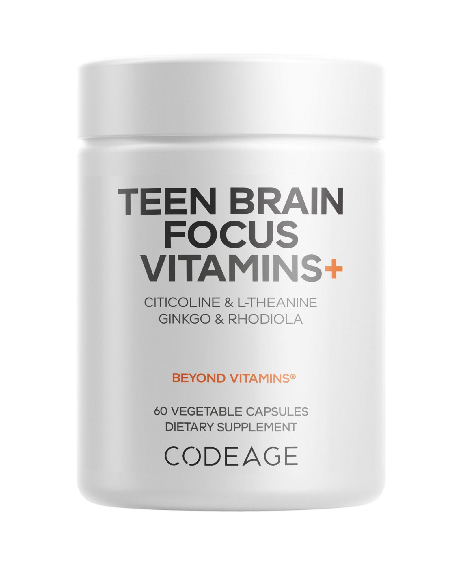 Витамины Codeage Teen Brain Focus с цитиколином, L-теанином и магнием