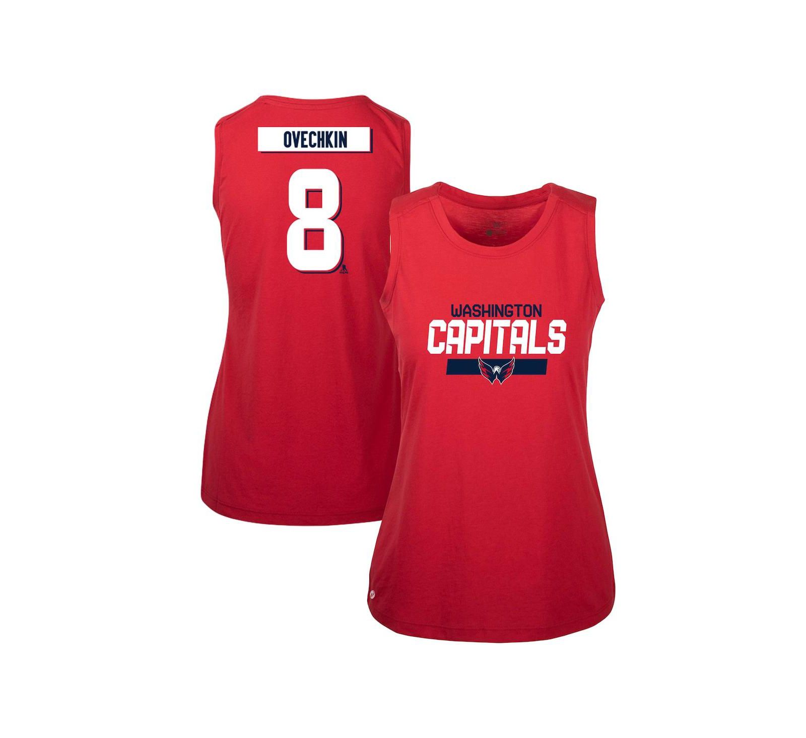 LevelWear Женский топ-майка Alexander Ovechkin Red Washington Capitals