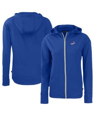 Женская куртка-худи Cutter & Buck Royal Los Angeles Dodgers Daybreak Eco Full-Zip