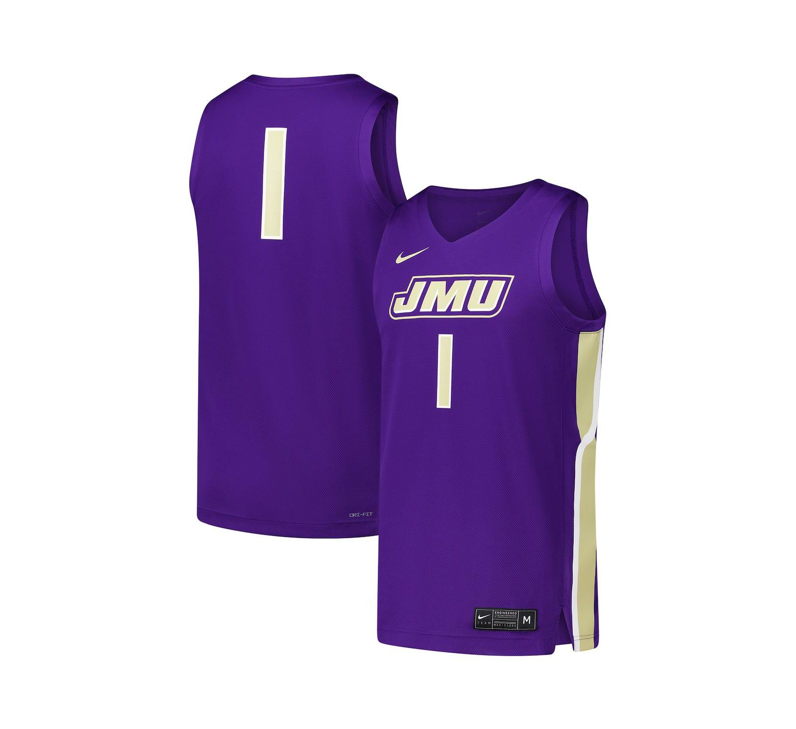 Nike Мужская баскетбольная джерси James Madison Dukes Replica, Purple 1