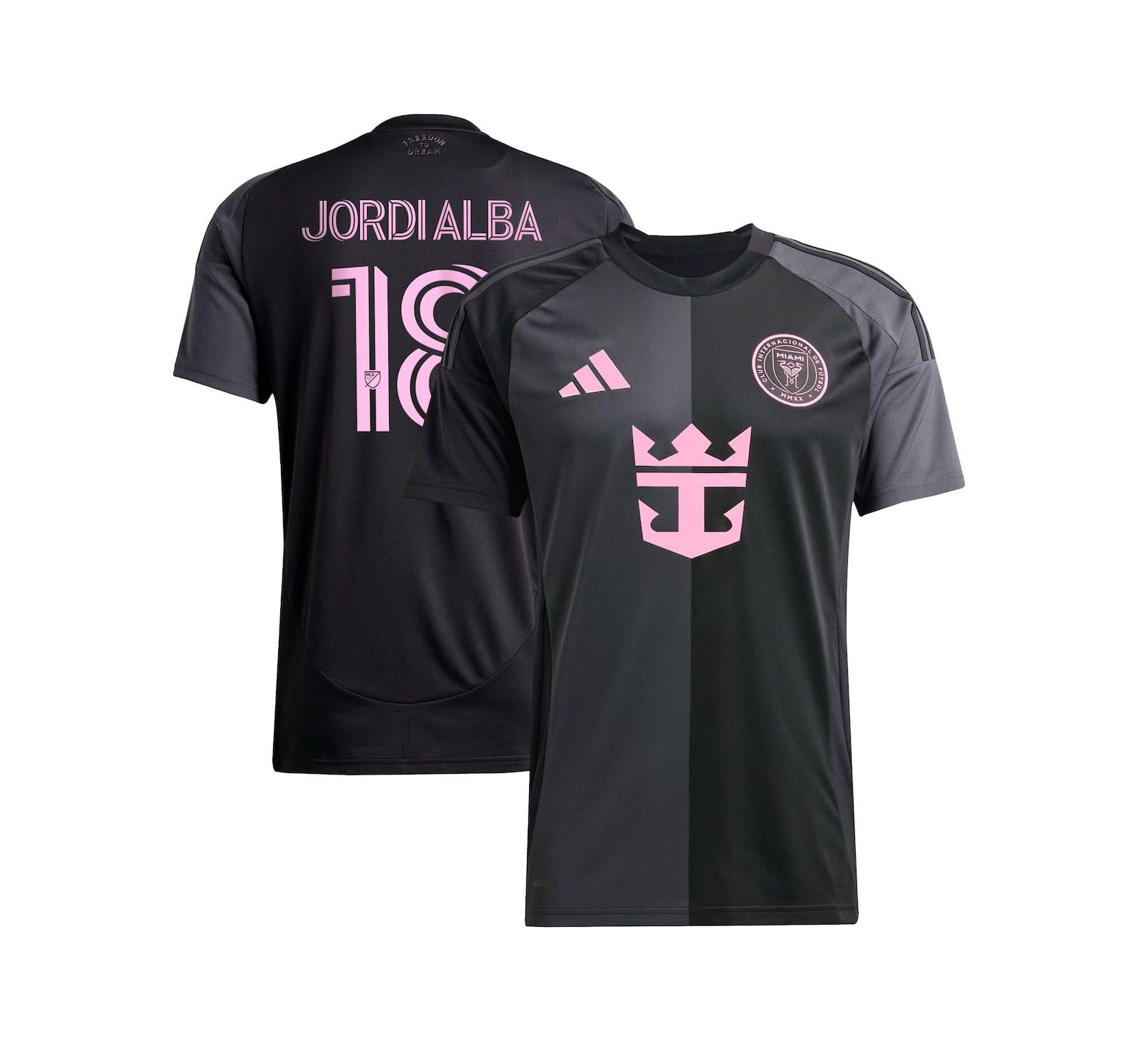 adidas Мужская джерси-реплика Jordi Alba Ramos Black Inter Miami CF 2025 The Fortitude Kit