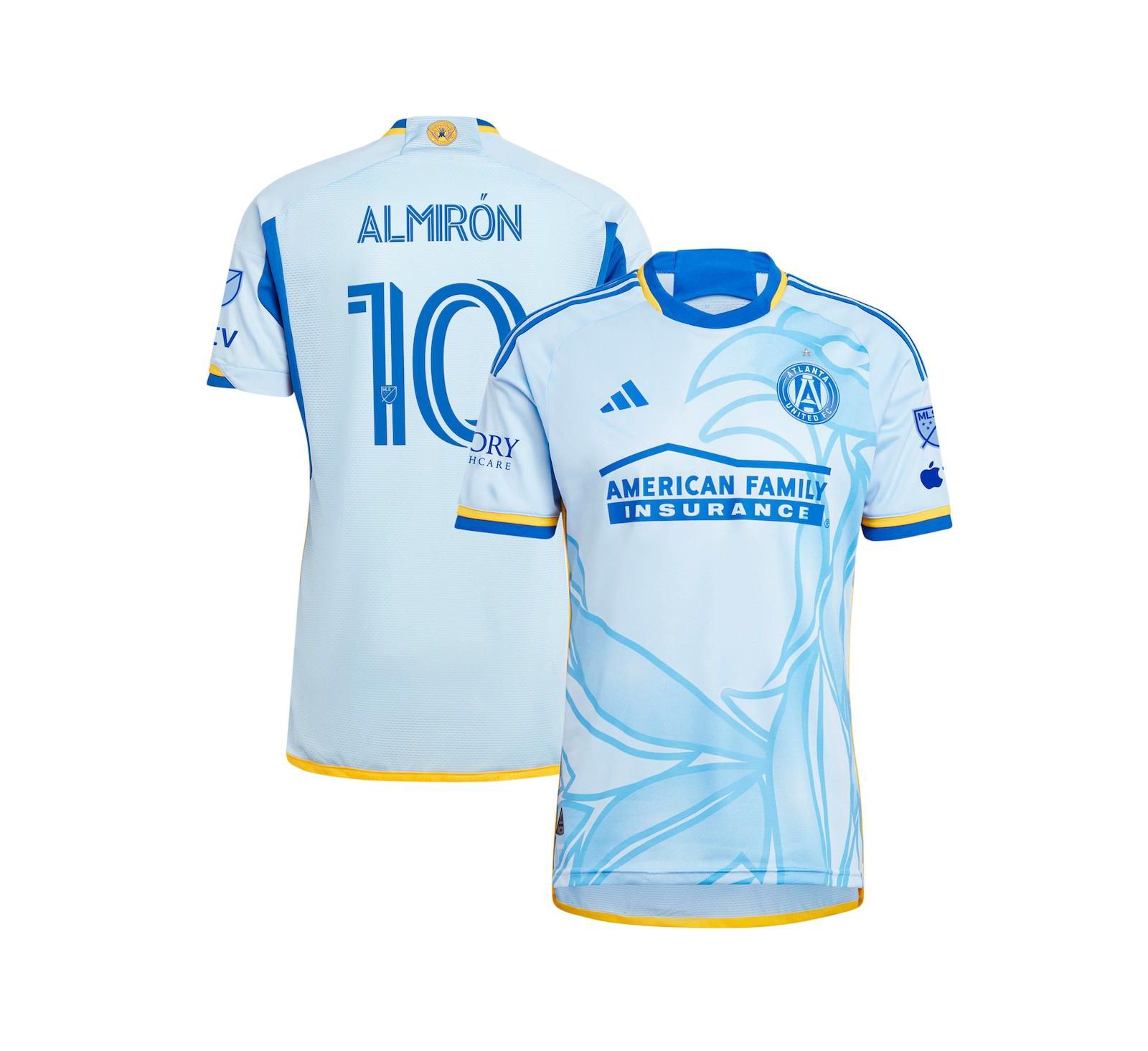 Мужская футбольная джерси Adidas Atlanta United FC 2024 The Resurgens, Miguel Almiron