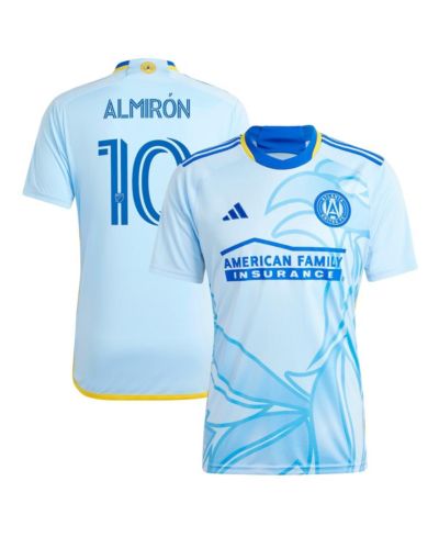 Мужская игровая джерси Adidas Miguel Almiron Atlanta United FC 2024 The Resurgens Kit Replica Player Light Blue