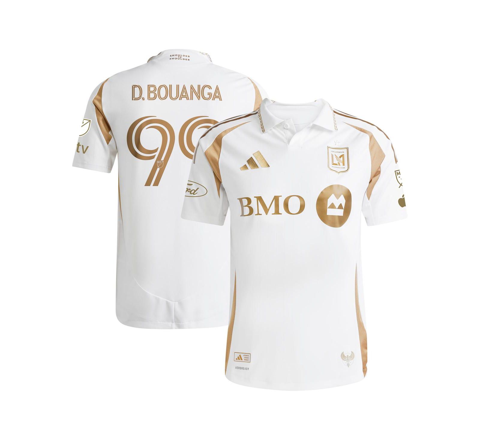 Adidas Мужская игровая джерси LAFC 2025 Secondary Authentic, Denis Bouanga, белая