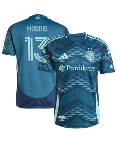 Джерси Adidas Men's Jordan Morris Blue Seattle Sounders FC 2025 The Salish Sea Kit Authentic Player Jersey